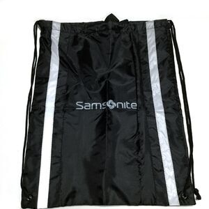 Samsonite Sackpack Gym Sports Bag Lightweight Drawstring Black Unisex 19 x 15in